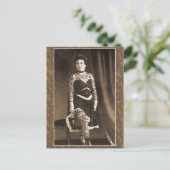 Dame met tatoeages op kaarten, Briefkaarten (Staand voorkant)