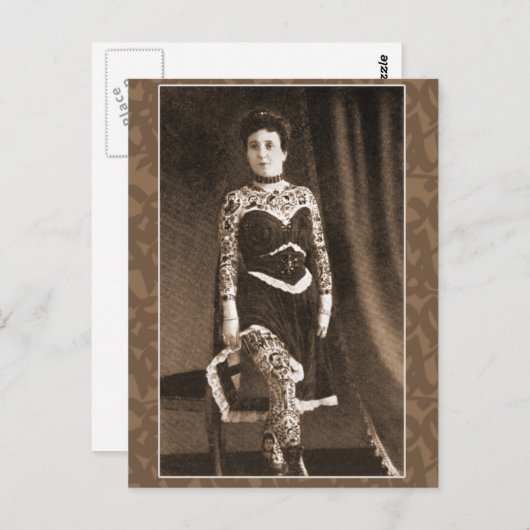 Dame met tatoeages op kaarten, Briefkaarten (Voorkant / Achterkant)