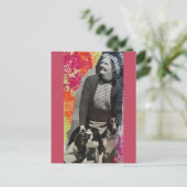 Dame Met Twee Honden Collage Briefkaart (Staand voorkant)
