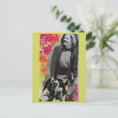Dame Met Twee Honden Collage Briefkaart (Staand voorkant)