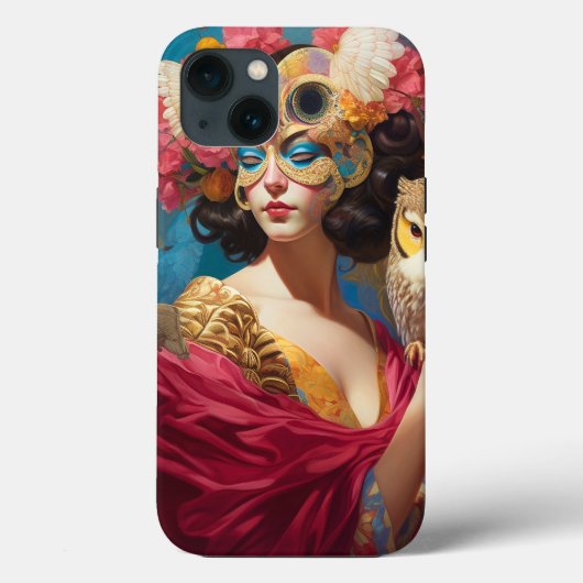 Dame met Uil Fantasy Art Case-Mate iPhone Case (Achterkant)