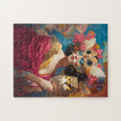 Dame met Uil Fantasy Art Legpuzzel (Horizontaal)