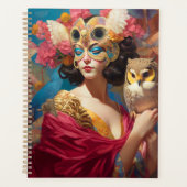 Dame met Uil Fantasy Art Planner (Voorkant)