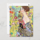 Dame met verf briefkaart (Voorkant / Achterkant)