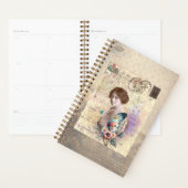  dame met vlinder en flora planner (Display)