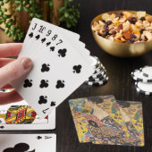 Dame met waaier pokerkaarten (Insitu)