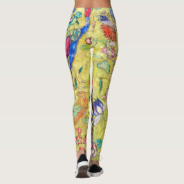 Dame met waaier van Gustav Klimt, Vintage Japonism Leggings