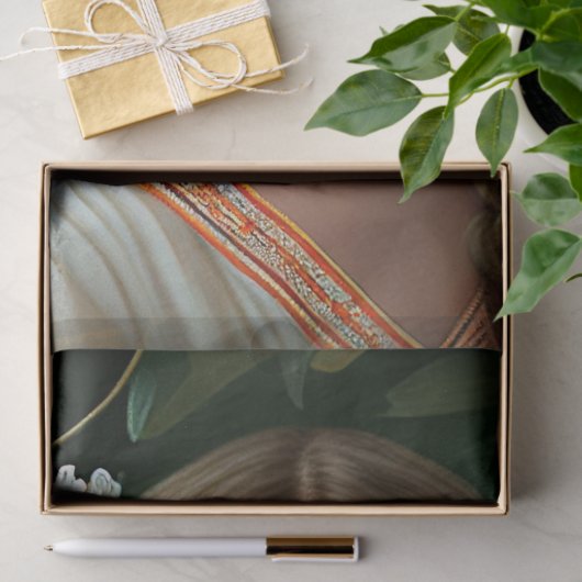  dame met witte bloemen ontkoppeling tissuepapier (Geschenk)