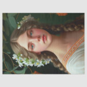  dame met witte bloemen ontkoppeling tissuepapier (Voorkant)