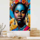 Dame met zeeschelpen poster (Keuken)