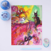 DAME MET ZWARTE KAT FLYER (Enkel)