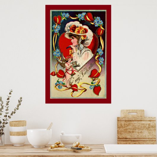  dame Mijn Valentijn - Poster (Keuken)