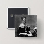 Dame Millicent Fawcett, c.1880 Vierkante Button 5,1 Cm (Voorkant /achterkant)
