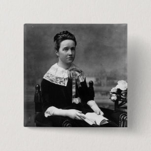 Dame Millicent Fawcett, c.1880 Vierkante Button 5,1 Cm