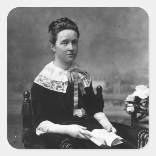 Dame Millicent Fawcett, c.1880 Vierkante Sticker (Voorkant)