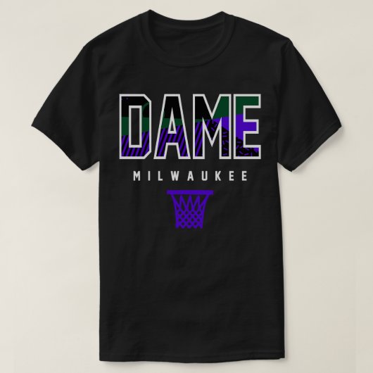 Dame Milwaukee Basketbal Retro T-shirt (Design voorkant)
