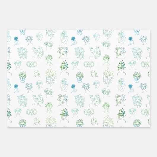 Dame Monster Wrapping Paper Flat Sheet Set 3 (Voorkant 2)