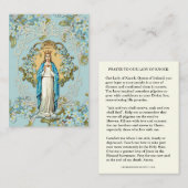 Dame of Knock Virgin Mary Prayer Floral Informatiekaartje (Voorkant / Achterkant)