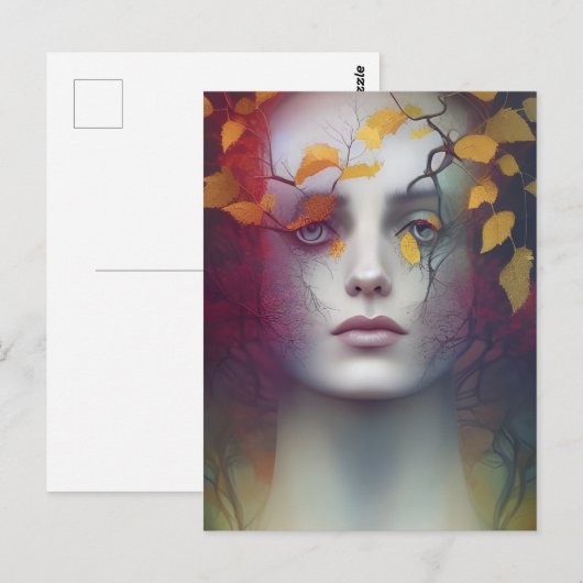 Dame of Natuur Briefkaart (Voorkant / Achterkant)