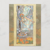 Dame of Oktober Art Nouveau Birthstone Series Briefkaart (Voorkant)
