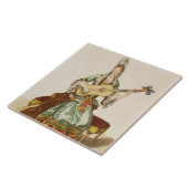 Dame of Quality Speaker the Guitar, mode bord, Tegeltje (Zijkant)