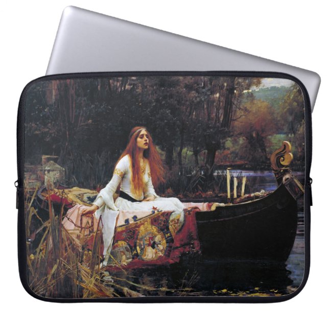 Dame of Shallot op Boat J.W. Waterhouse Fine Art Laptop Sleeve (Voorkant)