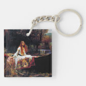 Dame of Shallot op Boat J.W. Waterhouse Fine Art Sleutelhanger (Achterkant)