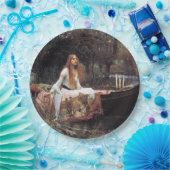 Dame of Shallot Pre-Raphaelite Painting Papieren Bordje (Feest)