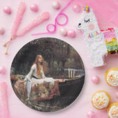 Dame of Shallot Pre-Raphaelite Painting Papieren Bordje (Feest)