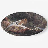 Dame of Shallot Pre-Raphaelite Painting Papieren Bordje (Gekanteld)