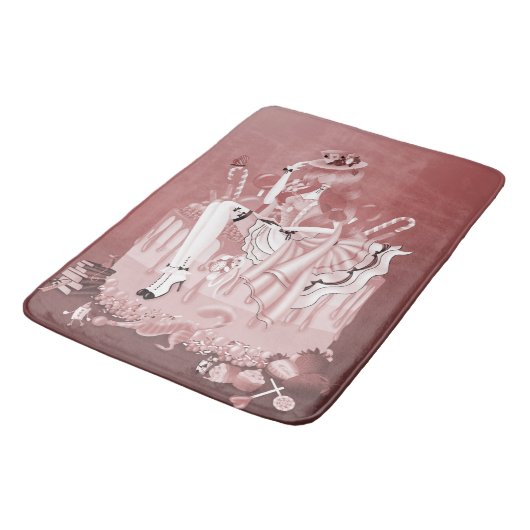 Dame op Birthday Cake Bath Mat (Gekanteld)