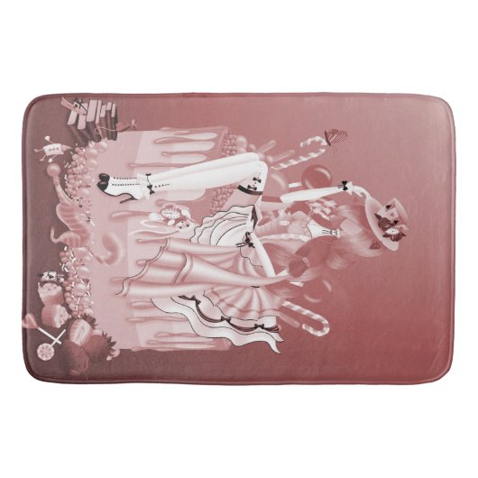 Dame op Birthday Cake Bath Mat (Voorkant)