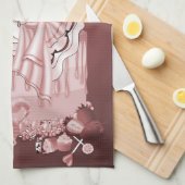 Dame op Birthday Cake Tea Towel Theedoek (Quarter Fold)