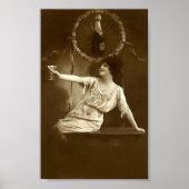 Dame op de Ephemeral van het nieuwjaarsfeest Poster (Voorkant)