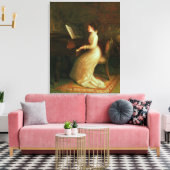 Dame op de Piano Canvas Afdruk (Insitu (Woonkamer))