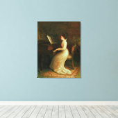 Dame op de Piano Canvas Afdruk (Insitu (Houten vloer))