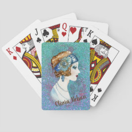  dame op Glitter Pokerkaarten