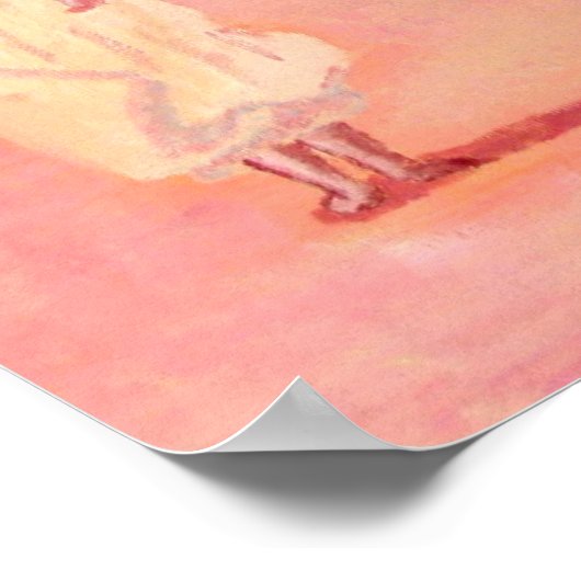 Dame op het strand poster (Hoek)