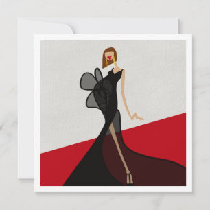 Dame op Rode Loper Mode-illustratie Kaart