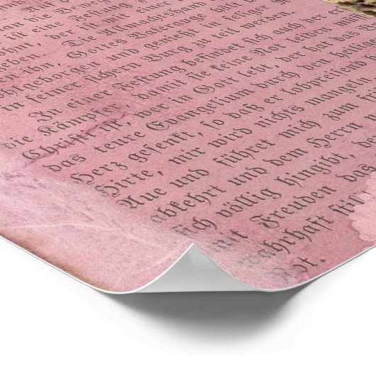  dame op roze, gemengde media achtergrond poster (Hoek)