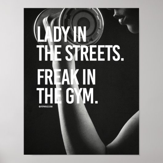 Dame op straat - Freak in de sportschool - Girl Fi Poster (Voorkant)