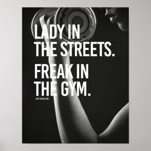 Dame op straat - Freak in de sportschool -    Girl Poster