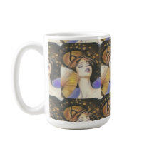 dame paddenstoel liefde koffie thee kop