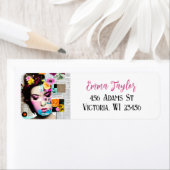  dame papier collage krant etiket (Insitu)