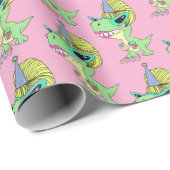 Dame Party Dino  Cadeaupapier (Rol Hoek)