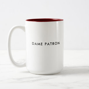 Dame Patron   bossdame   Aangepaste Franse koffie  Tweekleurige Koffiemok