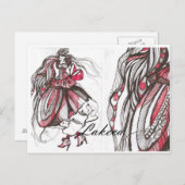 dame red briefkaart (Voorkant / Achterkant)