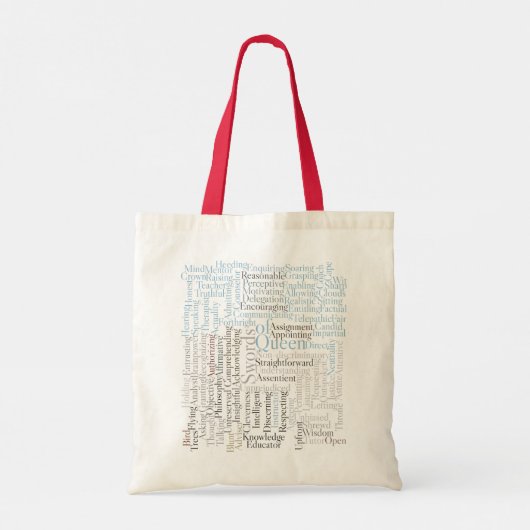 Dame Rider-Waite Tarot-Kaart Tote Bag (Achterkant)