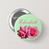 Dame roos bloemen bloem ronde button 5,7 cm (Voorkant /achterkant)