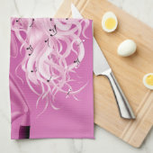 Dame Saxofoniste Roze Theedoek (Quarter Fold)